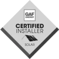 gaf solar logo b&w